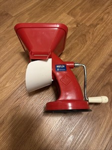 Vintage Moplen Super Velox Manual Tomato Press Machine made in Italy Red White