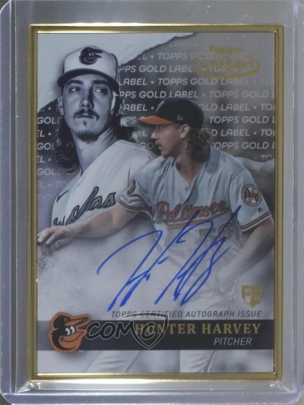 2020 Topps Gold Label Framed Hunter Harvey #GLA-HH Rookie Auto RC y8h