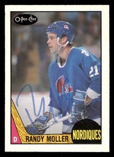 1987 OPC O-Pee-Chee Hockey #251 Randy Moller Signed Autograph (no COA) *d4