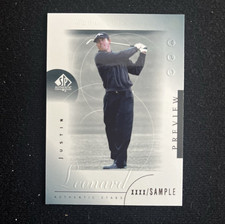 2001 Upper Deck #32 Justin Leonard RC SP Authentic Preview XXXX/Sample