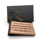 Money Clip Carbon Fiber With Ingaraved Cherry  Wood — photo 4