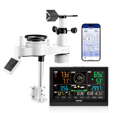 7-in-1 Wi-Fi Weather Station 7.5-Inch VA Display Wireless Outdoor Sensor