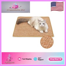 23.6 X 15.7 Inch Sisal Cat Scratching Mat with Sticky Tapes - Durable and Safe