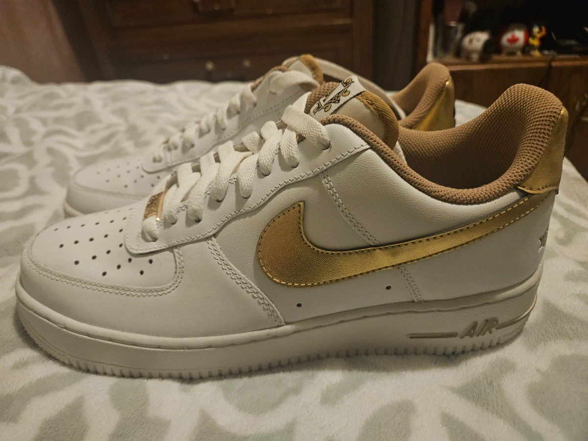 Nike Air Force 1 Low White Metallic Gold | eBay
