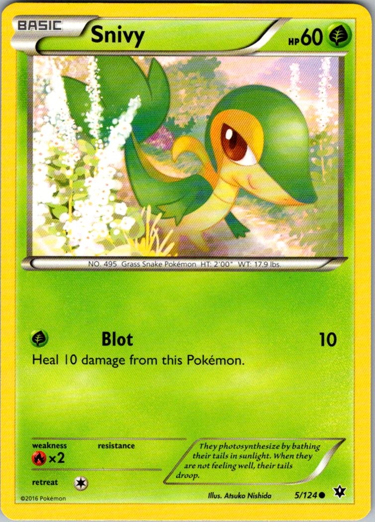 Snivy 5/124 Common Fates Collide Pokemon Near Mint