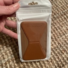 Elite Screens Elite Tech Gear Secure Phone Wallet Holder with Stand. Tan. New 