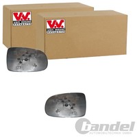 2X VAN Wezel Spiegelglas Unbeheizt Passend FüR Opel Corsa Tigra Links+Rechts