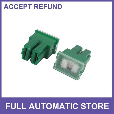 Auto Auto Truck 40A 32V Female PAL 2 Terminal Slow Blow Fuse Green 2Pcs