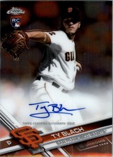 2017 Topps Chrome Rookie Autographs #RATBL Ty Blach Auto - BB