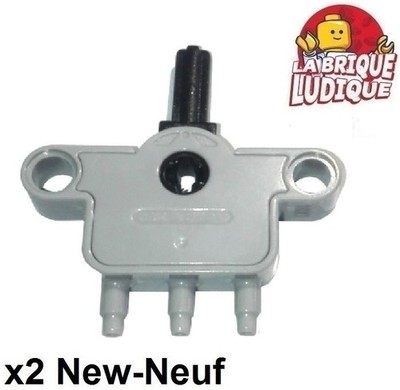 Lego 2x Reifen Pneumatic Switch Wählhebel Controller BB0874 grau NEU