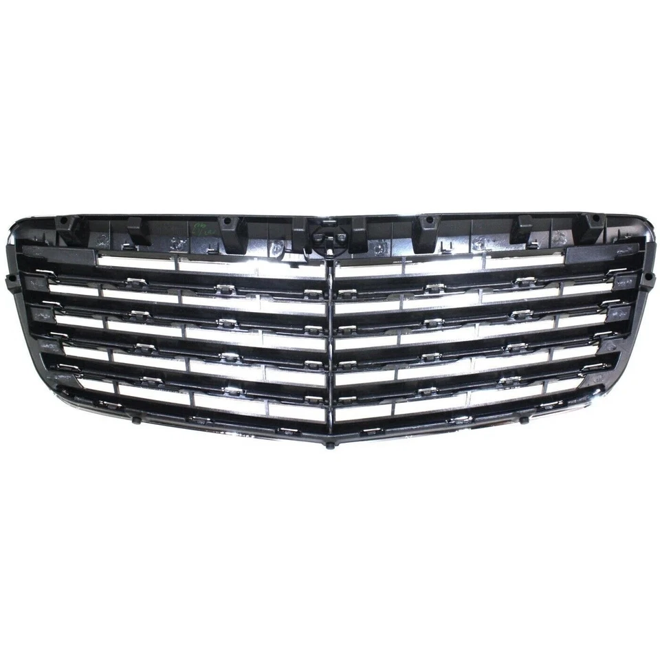 New Grille For 2007-2009 Mercedes Benz E350 E550 Chrome Shell with Gray Plastic Foto 2 de 4