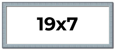 19x7 Frame Blue Scuffed Farm Board Solid Wood Picture Frame Width 0.75 Inches |
