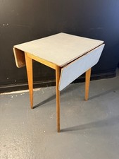 Mid Century Formica Fold-Down Dining Table Blue Denim Style 60’s 70’s MCM