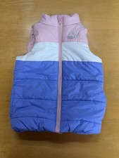 Puma Little Girls Pink/Purple Color block Puffer Vest Sz XXS 3/4