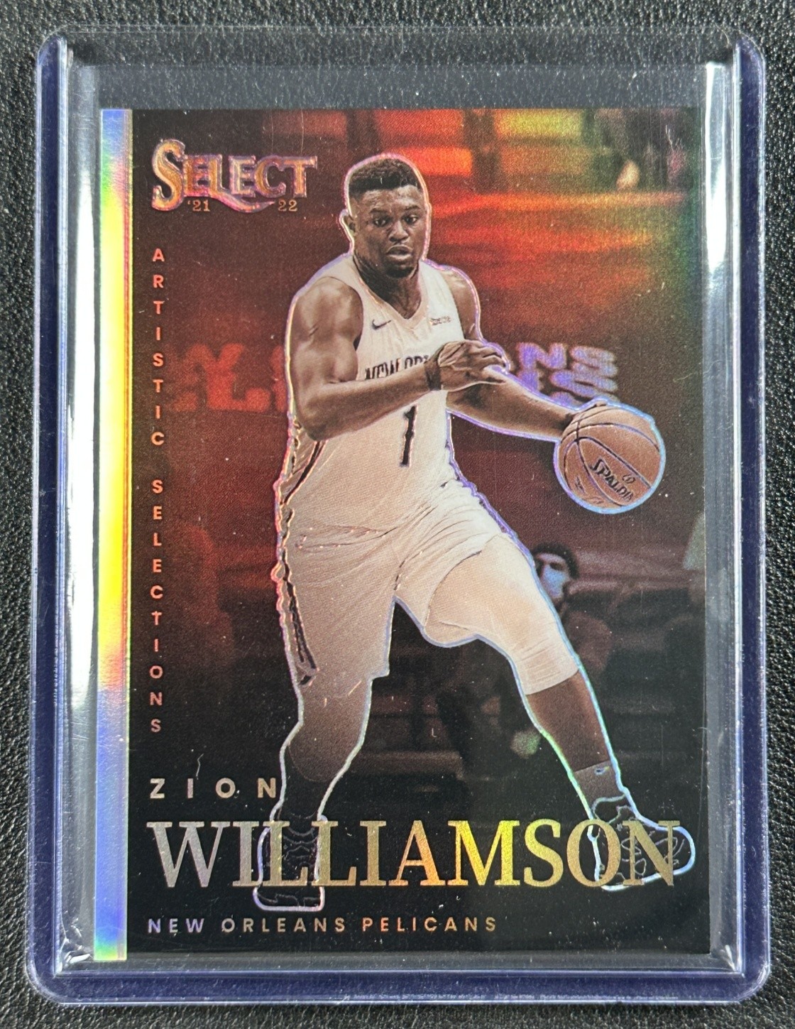 ZION WILLIAMSON 2021-22 PANINI SELECT #5 ARTISTIC SELECTIONS PRIZM SP PELICANS