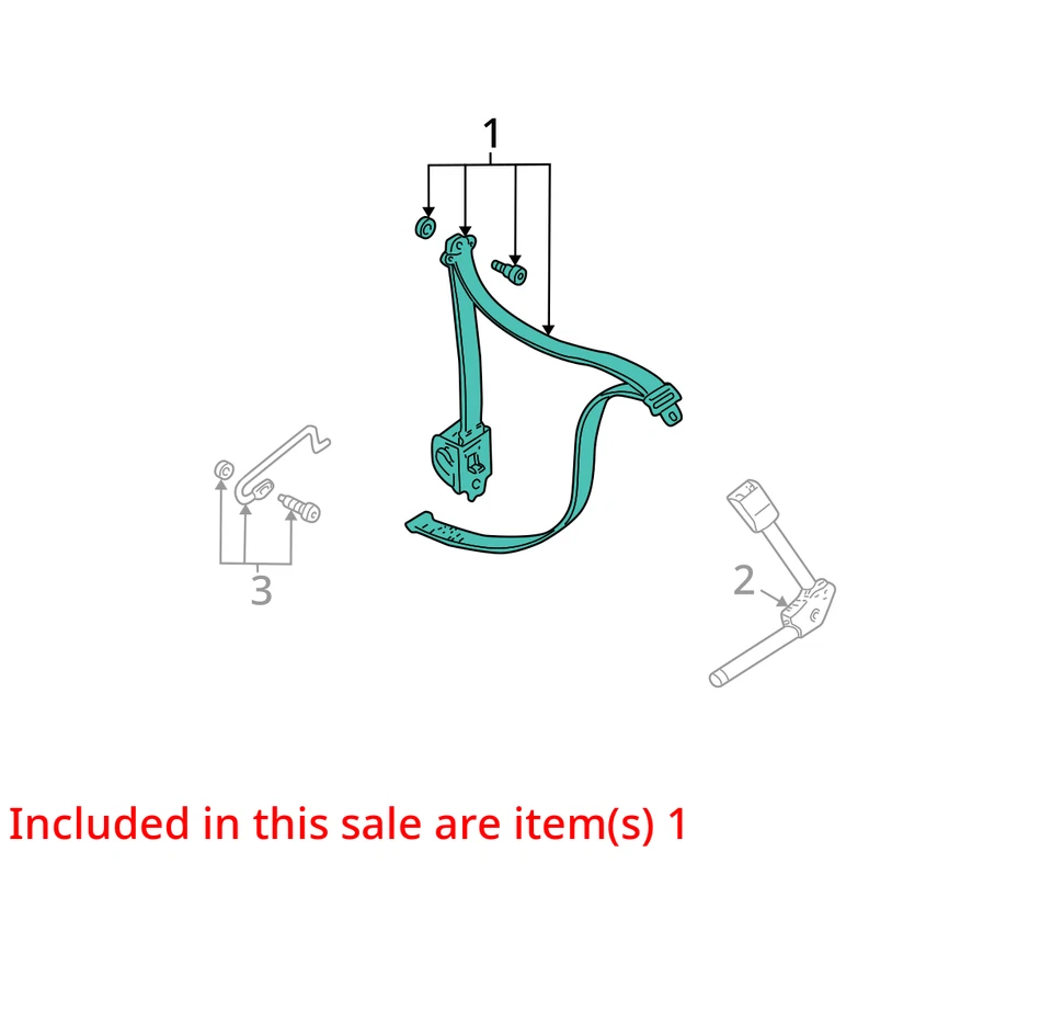 Ford Focus 2000-2004 pasajero cinturón de seguridad delantero retractor ULWIO Foto 3 de 4