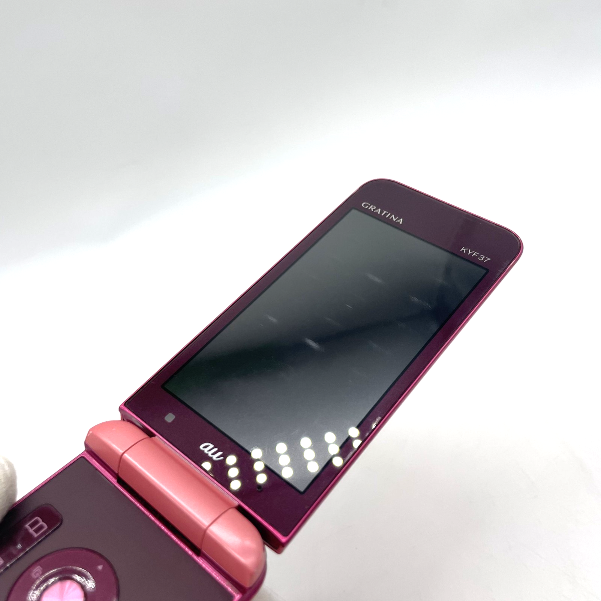 KYOCERA GRATINA KYF37 Pink Unlocked Flip Phone Android SIM Free