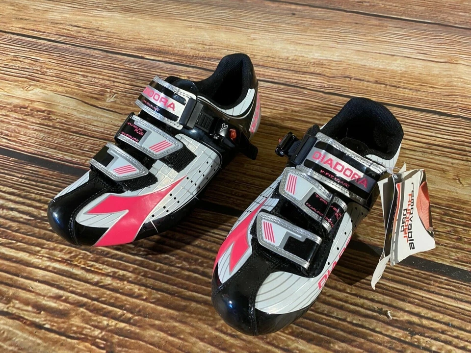 DIADORA Trivex Zapatos de Ciclismo de Carretera Zapatos de Bicicleta Damas Talla EU38 US7 NUEVO cs828 Foto 3 de 4