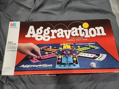 Vintage 1989 Milton Bradley Aggravation Board Game Complete