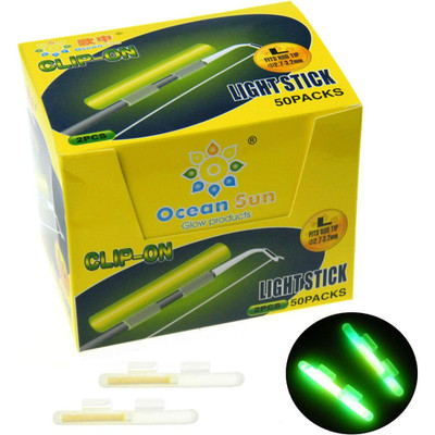 Knicklichter 100 Stück für Angeln Clip-On Angelknicklicht in 50 Tütchen