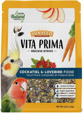 Vita Prima Cockatiel and Lovebird Food 3 Lb Bag with Wholesome Daily Nutrition N