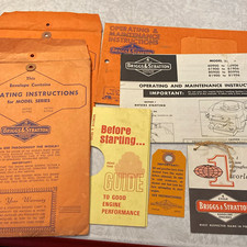 Briggs & Stratton Engine Operation & Maintenance Manual Ephemera lot