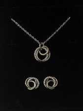 Family Always Encircled Necklace & Earring Set - S925 (Full Gift Set)