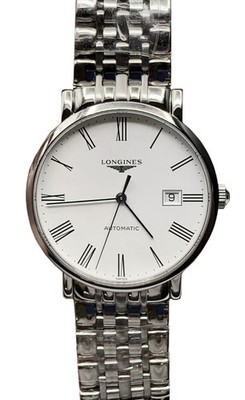 Longines Elegant Automatic Stainless Steel White Dial Mens Watch L4.910.4.11.6