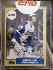 2022 Topps #87BA-FF Freddie Freeman 1987 Topps Baseball 35th Anniversary Auto