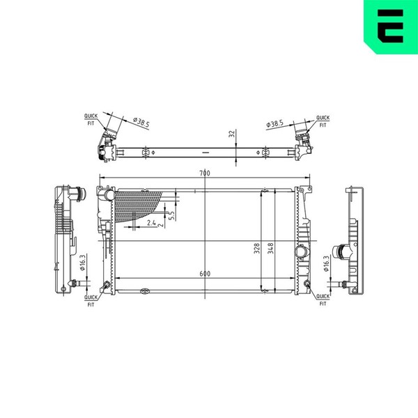 ERA MotorküHler WasserküHler 673541 FüR BMW 3Er Touring F31 Turismo F34 F30 F80-image