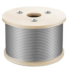  Stainless Steel Cable 3/16 Inch, 500FT 304 500 ft 7x19 3/16" Stainless Cable