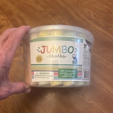 36 Count Bucket Of Jumbo Sidewalk Chalk. Pastels And Marble Chalks.