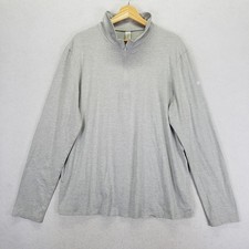 Alo Yoga 1/4 Zip Pullover Activewear Mens L Gray Polyester Spandex Athleisure