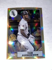 2022 Topps Chrome Gold Refractor - 1987 Topps Baseball Tim Anderson #87BC-14