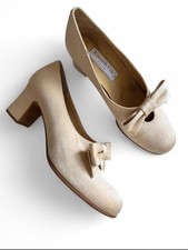 Vintage Kenneth Cole Apricot Satin Pumps