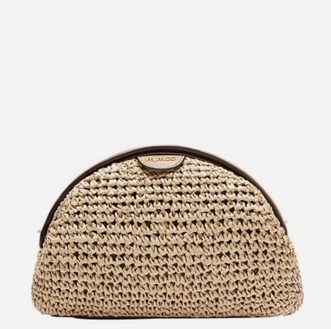 Mimco 💜💜💜 $269 Bloom Clutch Straw Evening Handbag + Dust Bag - image 3 of 4