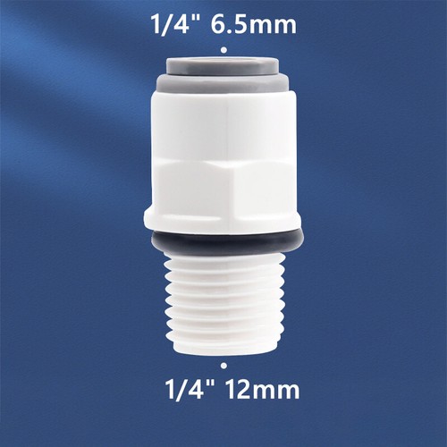 Accesorios de filtro de agua de 1/4” 3/8” Stright conexión rápida macho adaptador de rosca RO - Imagen 13 de 18