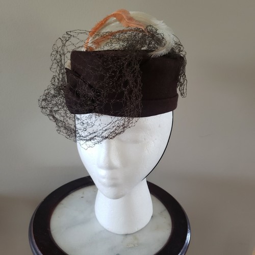Vintage Brown Feather Agatha Hats 
