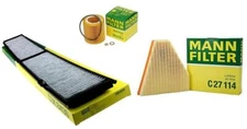NEW Mann Oil Air Carbon Cabin Filter Kit for BMW E82 E88 E90 E91 E92 3-Series