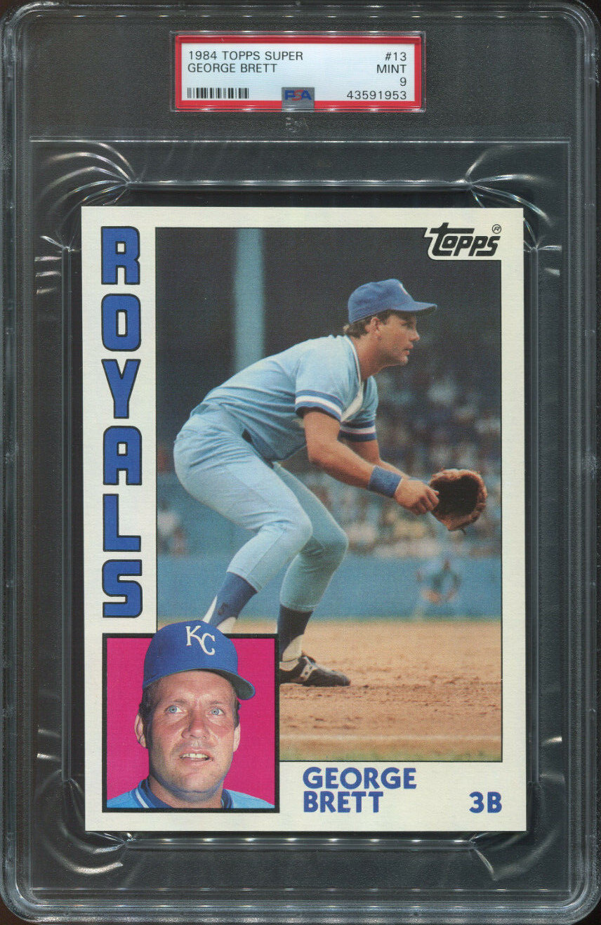 PSA 9 MINT 1984 TOPPS SUPER GEORGE BRETT 5x7 #13 ROYALS 91953 B225