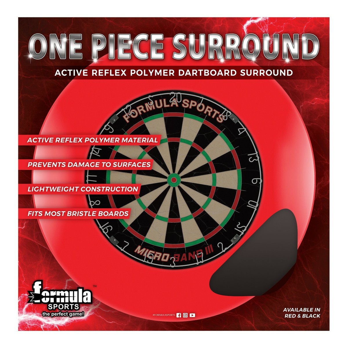 Micro Band 3 Dart Board + RED Dartboard Surround + Darts Man Cave Christmas  Gift | eBay
