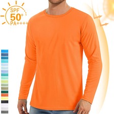 UPF50 Men's Long Sleeve T-Shirt Skin Protection Quick Dry Performance Fishing T