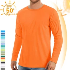 UPF50+ Men's Long Sleeve T-Shirt Skin Protection Quick Dry Performance Fishing T