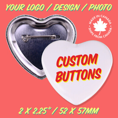 25 x 2.25'' CUSTOM PINBACK BUTTONS pin badge customized personalized wedding