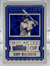 2020 Panini Contenders Winning Tickets Cody Bellinger #WT-9 Los Angeles Dodgers