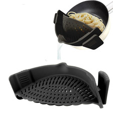 schnappsieb aus silikon nudelsieb Abtropfsieb  Küchensieb , topf, pfanne