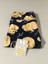 Lularoe OS Leggings Halloween Pumpkins Blue Background NWOT New