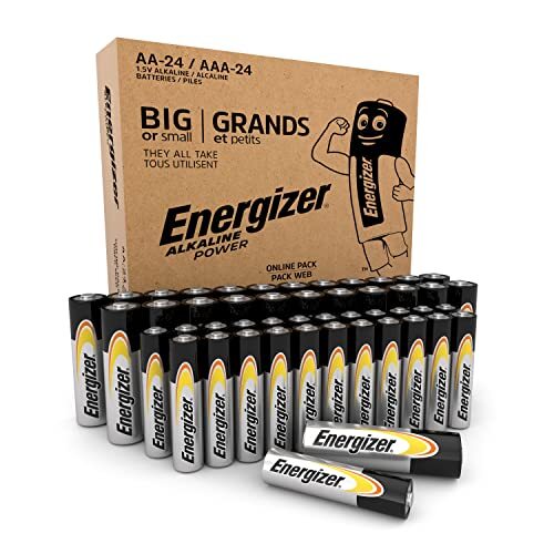 Energizer Batterie Alcaline Alkaline Power AA e AAA, Confezione Combo da 48