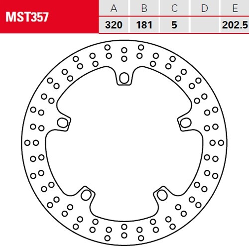 Bremsscheibe für BMW K 1200 RS 5,5 Zoll Felge ABS K12/K41 2001 TRW Lucas MST357 - Bild 2 von 3