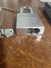 American Lock Padlocks Silver Series 3261 chained.. brand new In box 